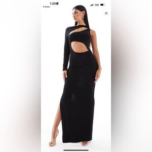 ASOS Design Black Cut-Out Maxi Dress